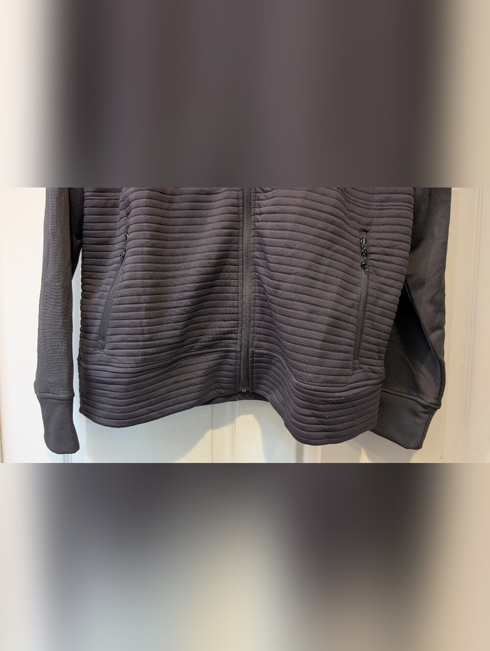 NEW! Gerry Men's Charcoal Slate Gray Full Zip Quilted Ribbed Hoodie Size XL NWT - Picture 9 of 15